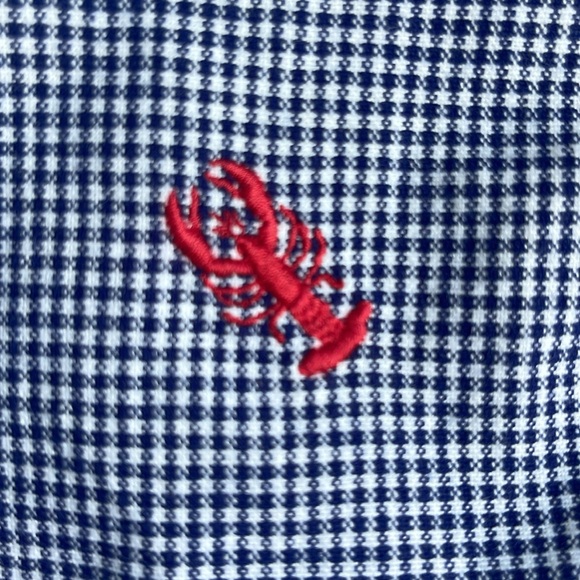 Brooks Brothers Boys Plaid Lobster Shorts - color: navy, white - size: 6 (boys) - Picture 4 of 5